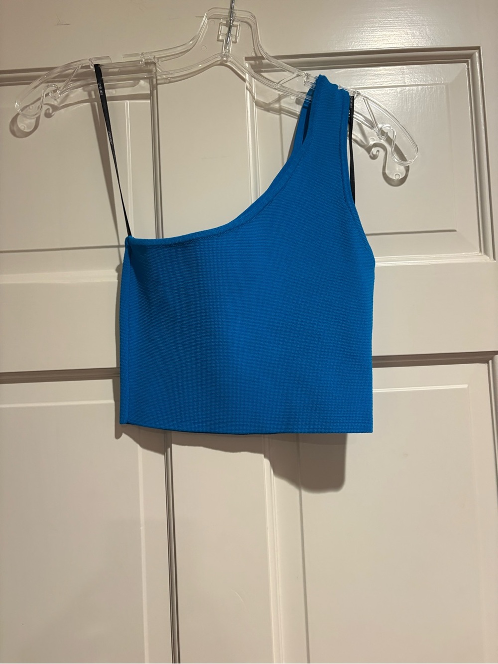Forever 21 Bright Blue One-Shoulder Crop Top